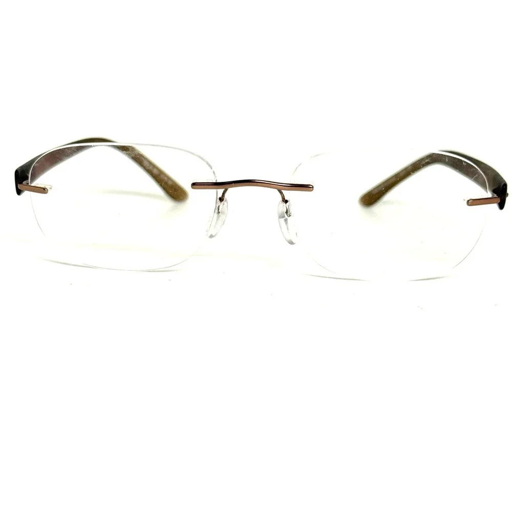 Silhouette 7608 40 6055 Rimless Eyeglasses Brown Bronze 19 140‎ Austria Titanium